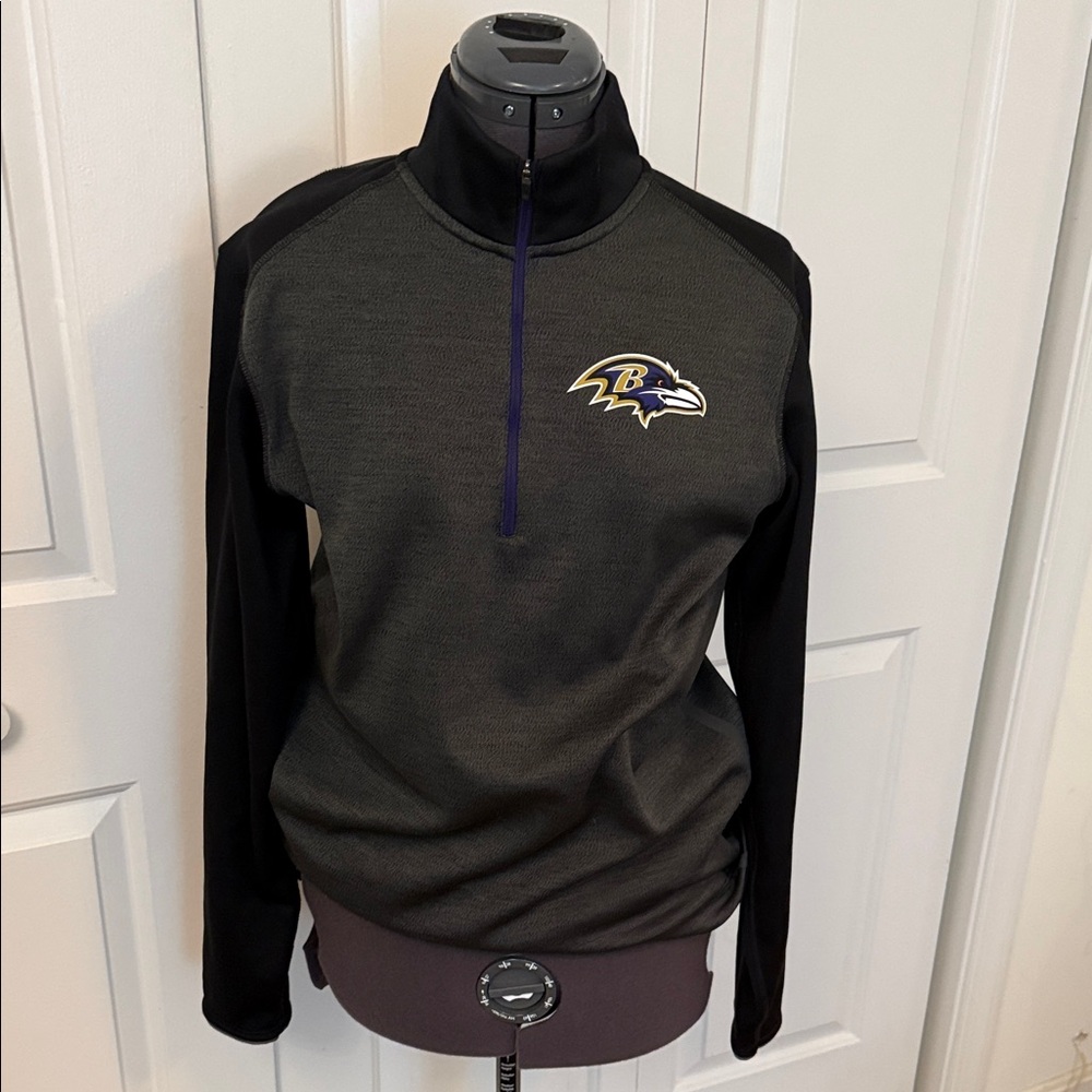 Nike Black and Purple Zip-Up Sweater. Baltimore Ravens